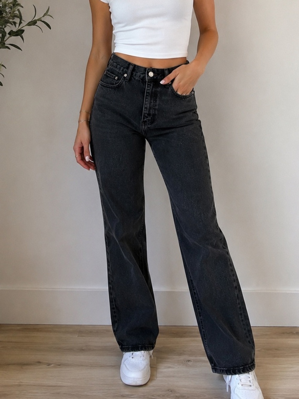 725 Originals Black Straight Leg Jeans Youth Size 16 Vintage Y2K High Rise